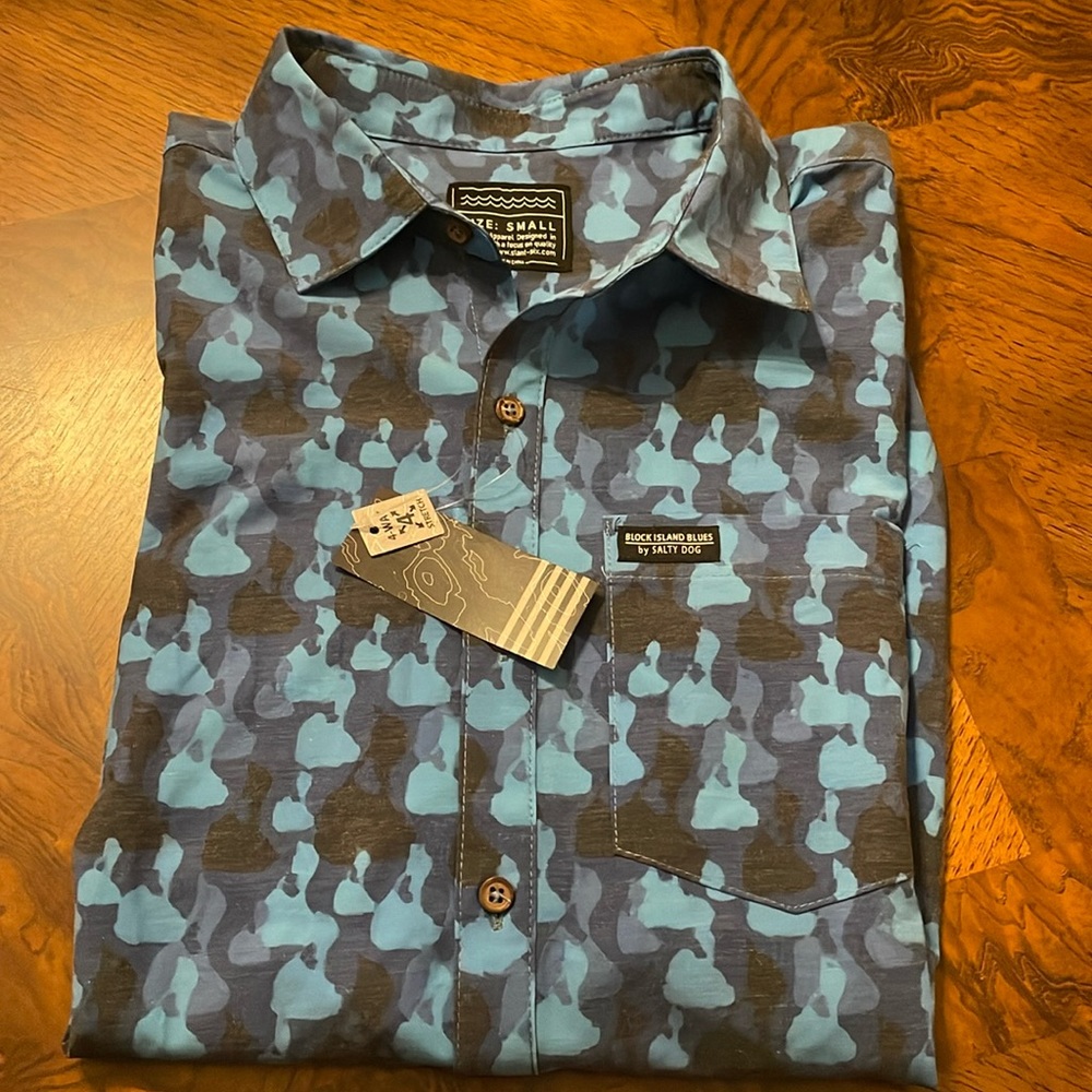 Block Island Blue by The Salty Dog Fishing Fisherman Shirt